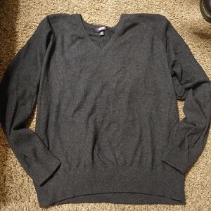 Peter Millar Men's Dark Gray V-Neck Sweater